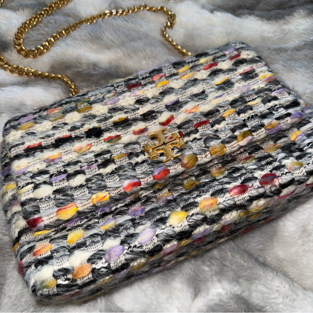 Tory Burch - Small Kira Tweed Wool Blend Convertible Shoulder/Crossbody Bag - Picture 2 of 10